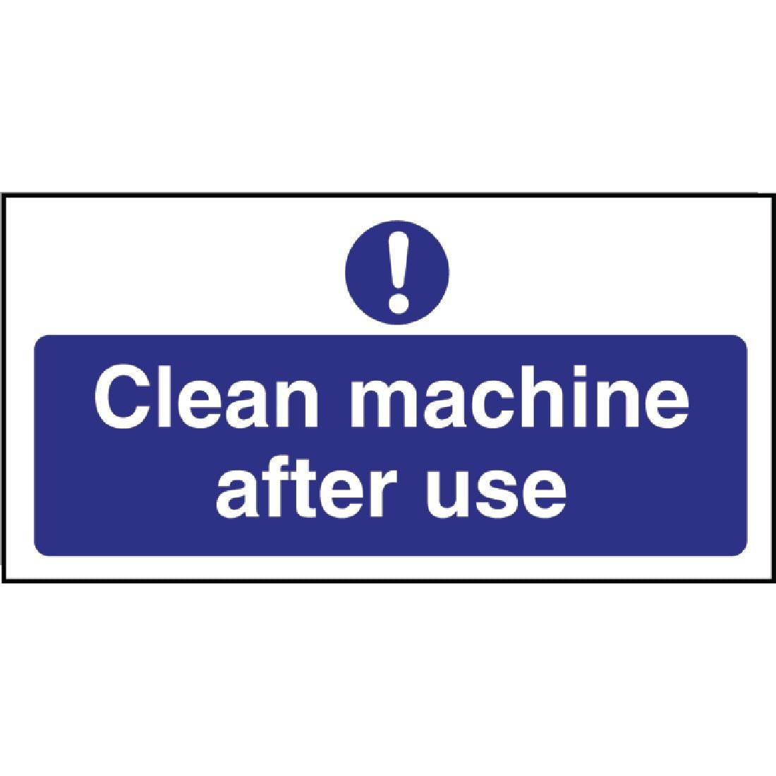 Clean machine after use Sign JD Catering Equipment Solutions Ltd