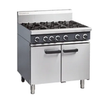 Cobra 900mm Six Burner Natural/LPG Gas Range Static Oven CR9D - JD Catering Equipment Solutions Ltd