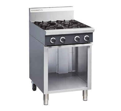 Cobra C6D - 600mm Four Burner Natural/LPG Cooktop JD Catering Equipment Solutions Ltd