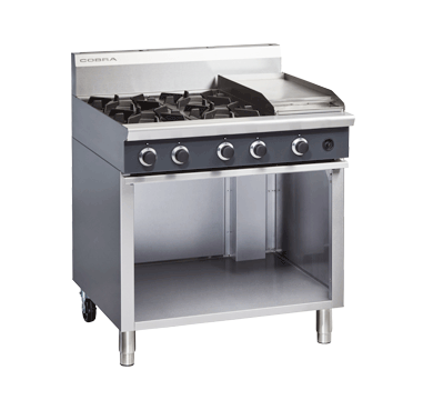 Cobra C9C - 900mm Four Burner/Griddle Natural/LPGCooktop JD Catering Equipment Solutions Ltd