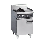 Cobra CR6C - 600mm Two Burner/Griddle Natural/LPGRange Static Oven - JD Catering Equipment Solutions Ltd