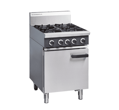 Cobra CR6D - 600mm Four Burner Natural Range Static Oven JD Catering Equipment Solutions Ltd