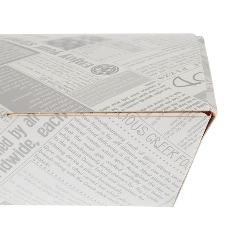 Colpac Compostable Food Boxes Newspaper Print 250mm (Pack of 150)  - CK882 JD Catering Equipment Solutions Ltd