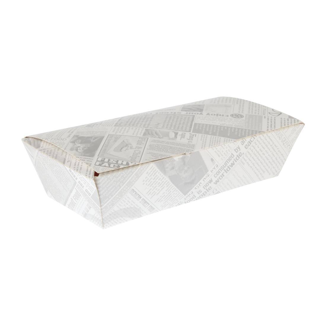 Colpac Compostable Food Boxes Newspaper Print 250mm (Pack of 150)  - CK882 JD Catering Equipment Solutions Ltd