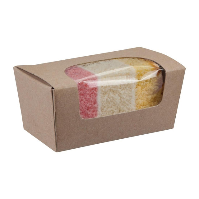 Colpac Compostable Kraft Cake Boxes With Window Small (Pack of 500) JD Catering Equipment Solutions Ltd