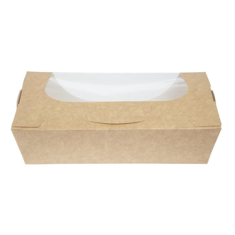 Colpac Recyclable Kraft Tuck-Top Salad Boxes With Window 1000ml / 35oz (Pack of 200) JD Catering Equipment Solutions Ltd