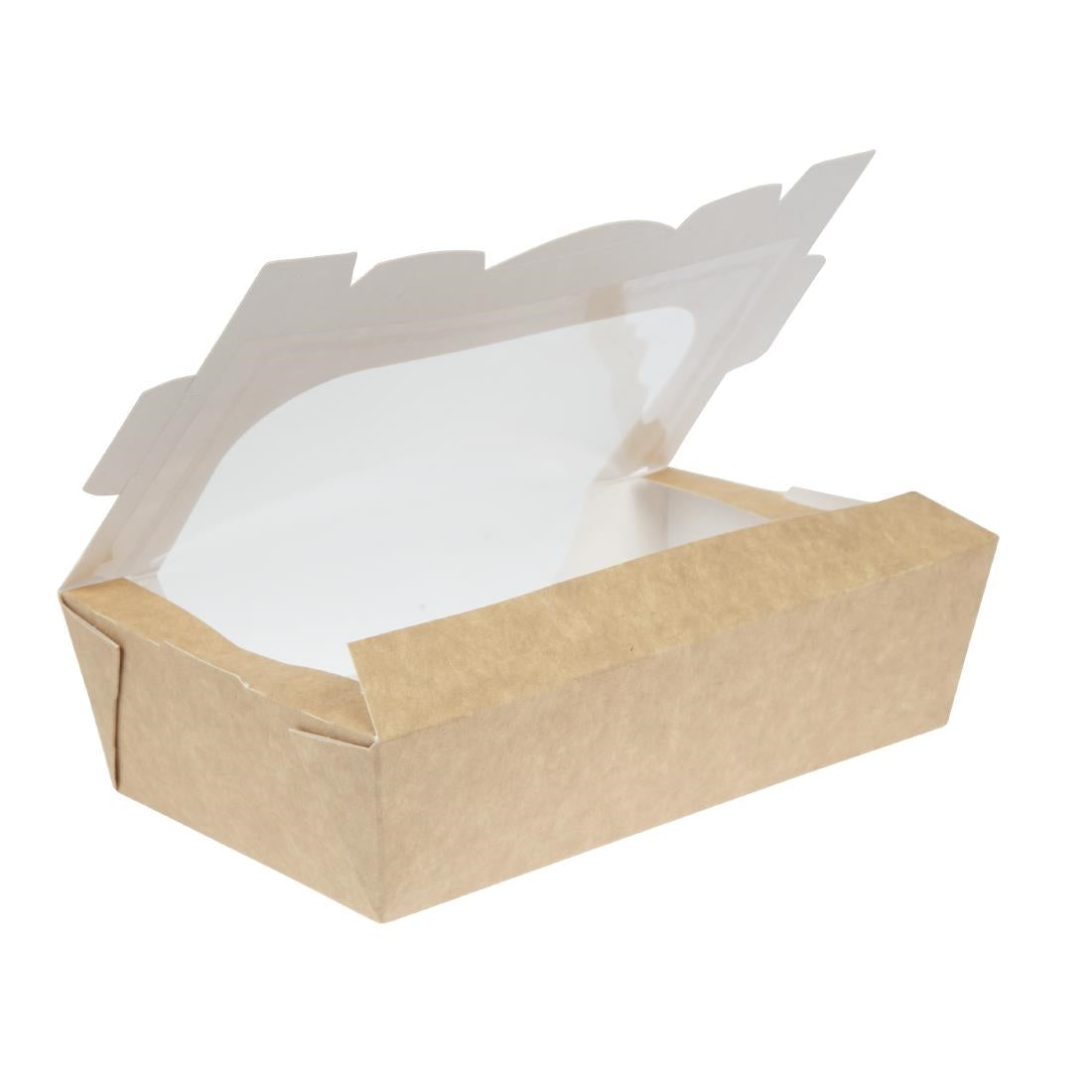 Colpac Recyclable Kraft Tuck-Top Salad Boxes With Window 1000ml / 35oz (Pack of 200) JD Catering Equipment Solutions Ltd