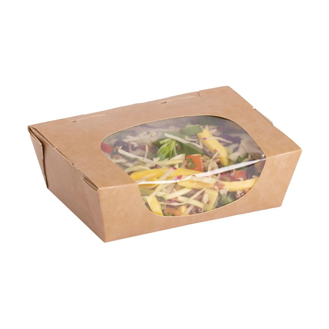 Colpac Zest Compostable Kraft Tuck-Top Salad Packs With Acetate Window 825ml / 29oz JD Catering Equipment Solutions Ltd