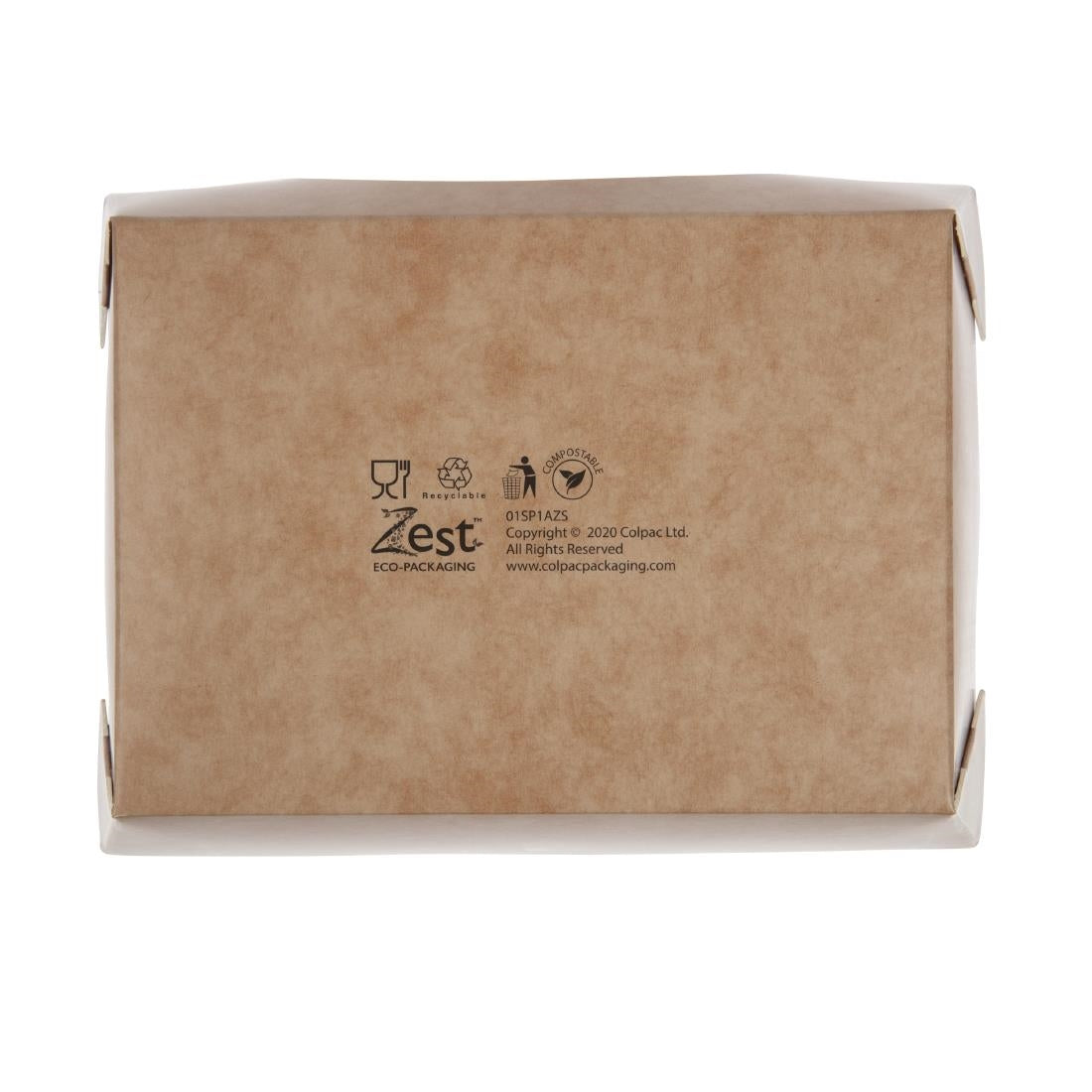 Colpac Zest Compostable Kraft Tuck-Top Salad Packs With Acetate Window 825ml / 29oz JD Catering Equipment Solutions Ltd