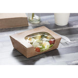 Colpac Zest Compostable Kraft Tuck-Top Salad Packs With Acetate Window 825ml / 29oz JD Catering Equipment Solutions Ltd