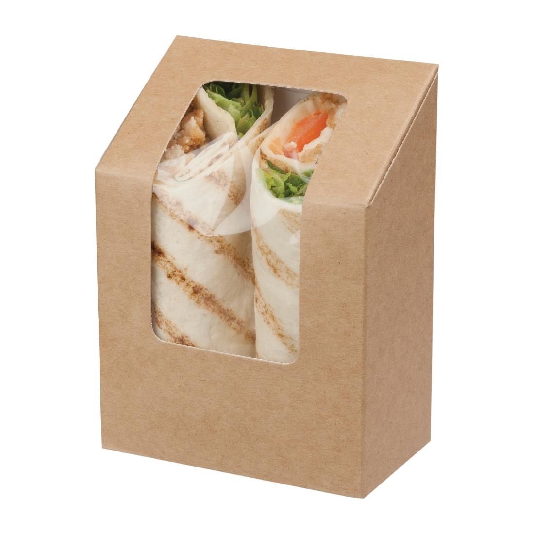Colpac Zest Compostable Kraft Tuck-Top Wrap Packs With Acetate Window JD Catering Equipment Solutions Ltd