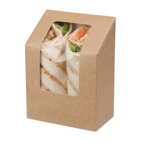 Colpac Zest Compostable Kraft Tuck-Top Wrap Packs With Acetate Window JD Catering Equipment Solutions Ltd