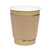 Corrugated Cup Sleeves for 8oz Cup (Pack of 1000) JD Catering Equipment Solutions Ltd