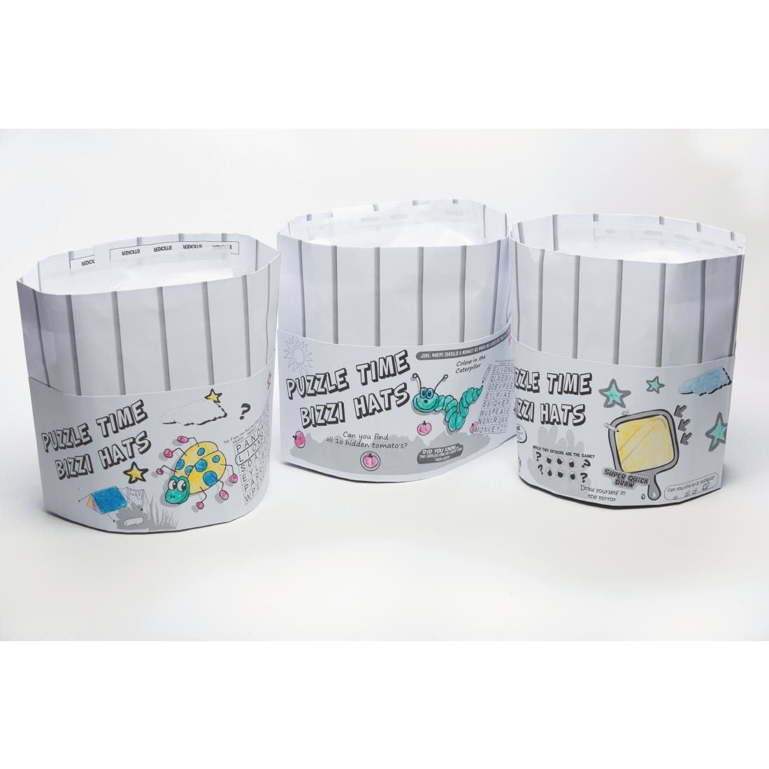Crafti's Bizzi Kids Paper Chef Hats (Pack of 200) JD Catering Equipment Solutions Ltd