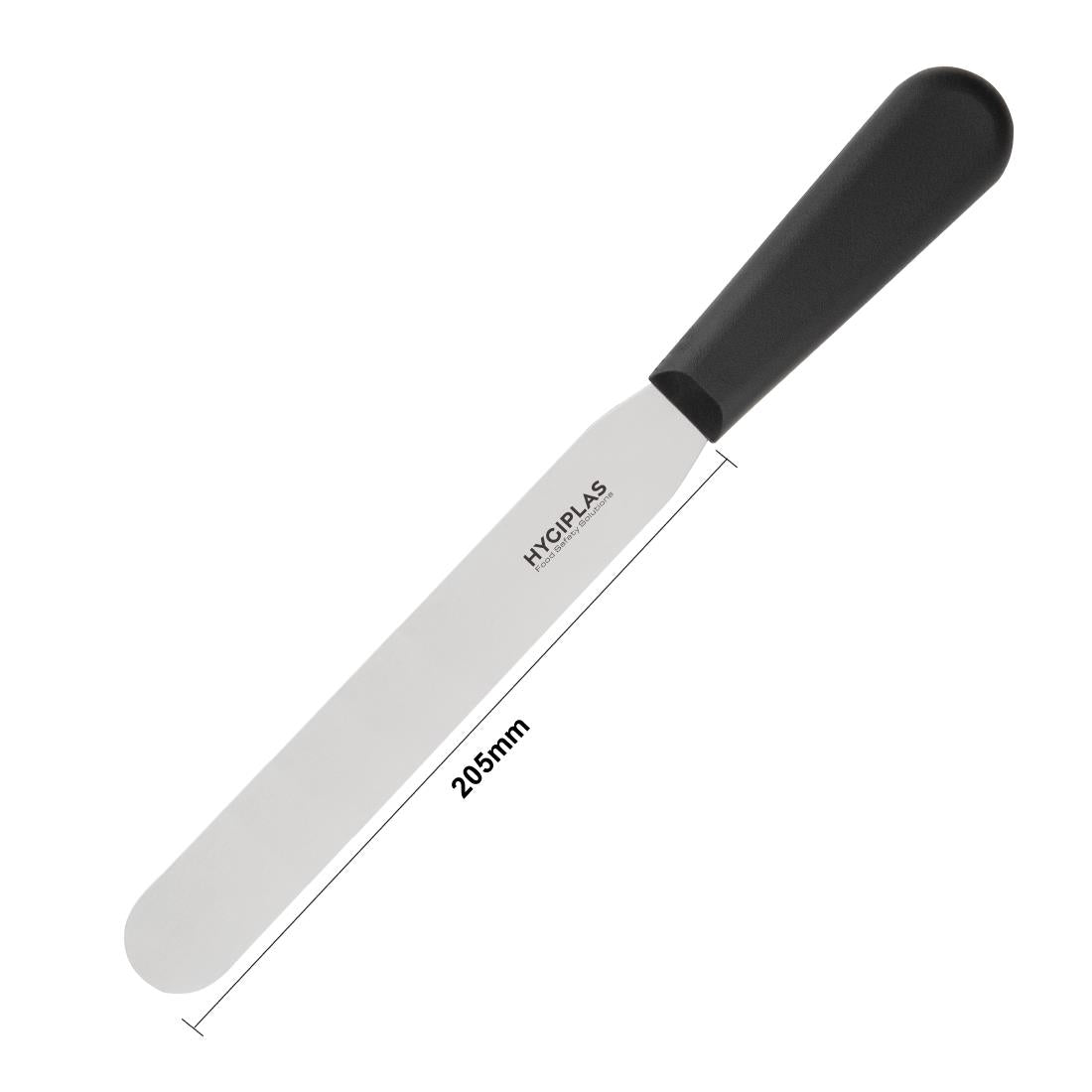 D404 Hygiplas Straight Blade Palette Knife Black 20.5cm JD Catering Equipment Solutions Ltd