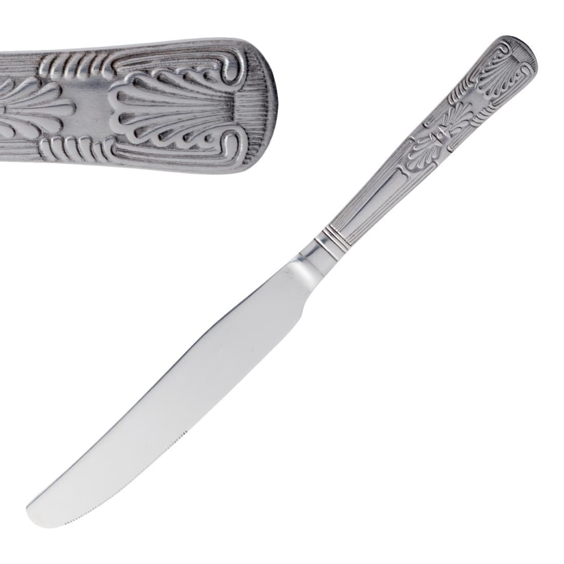 D682 Olympia Kings Solid Handle Table Knife (Pack of 12) JD Catering Equipment Solutions Ltd