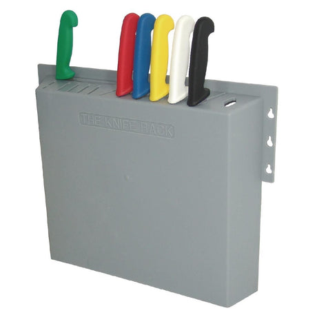 D718 Hygiplas Plastic Knife Wall Rack 14 Slots JD Catering Equipment Solutions Ltd