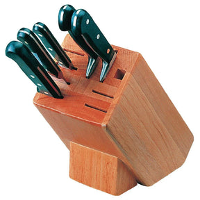 D738 Vogue Wooden Knife Block 9 Slots - JD Catering Equipment Solutions Ltd