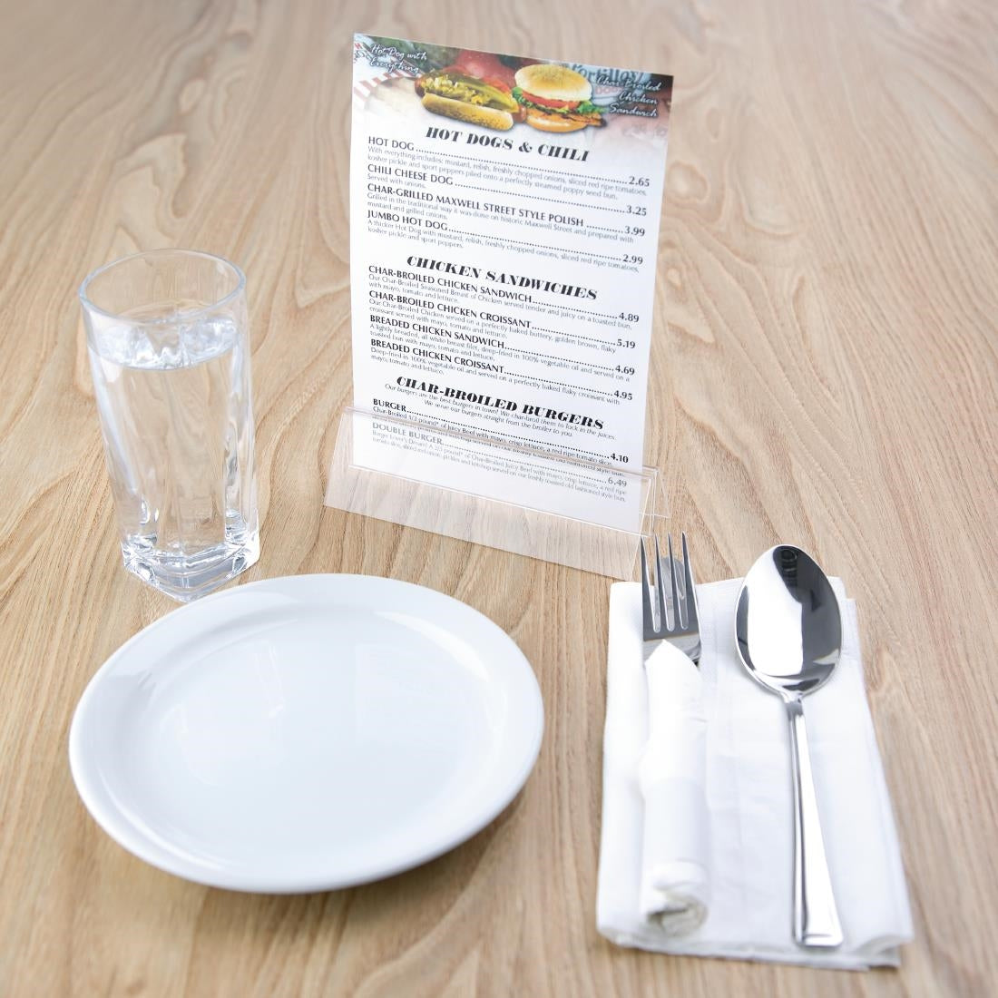 D790 Olympia Wide Base Acrylic Menu Holder JD Catering Equipment Solutions Ltd