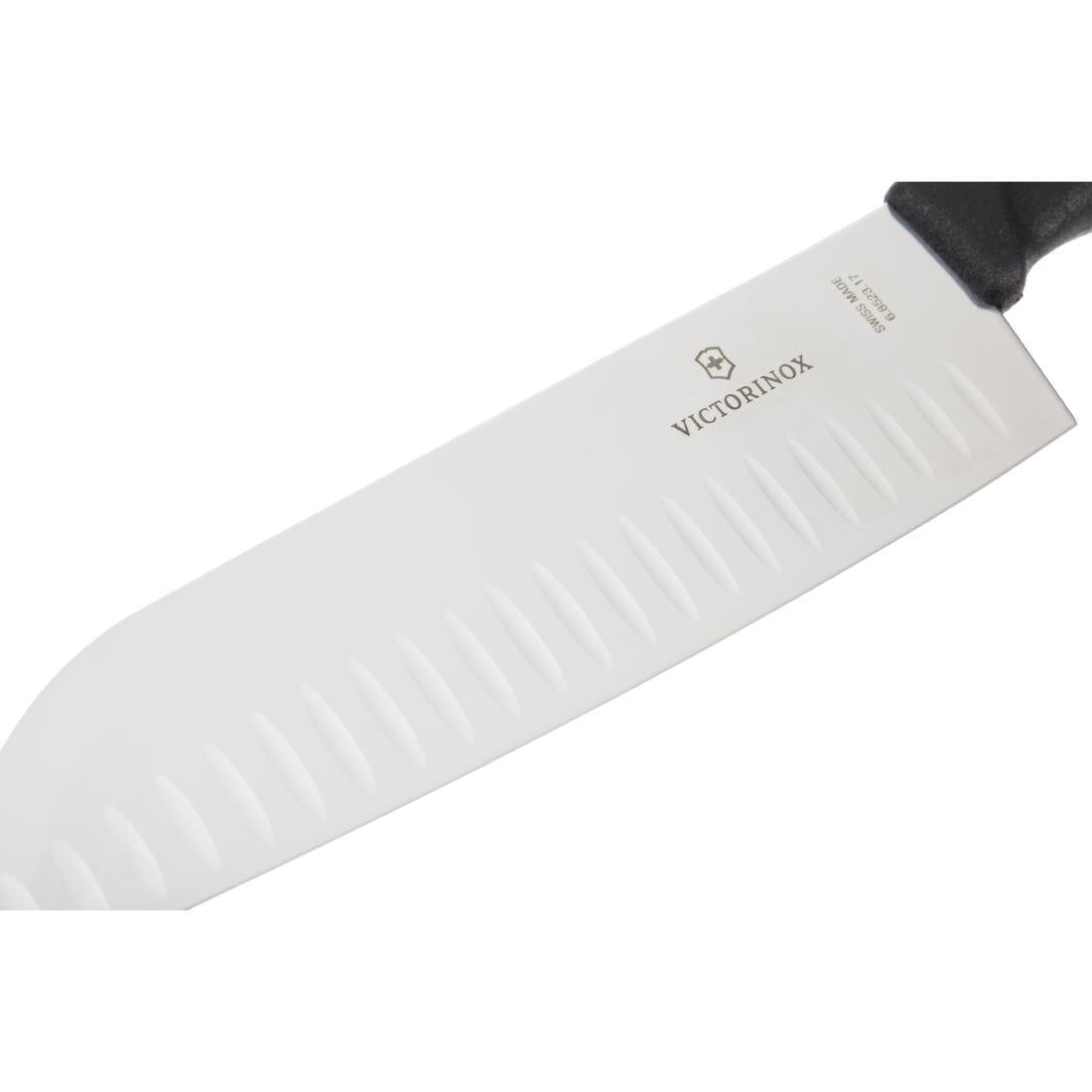 D828 Victorinox Santoku Knife Fluted Edge 17cm JD Catering Equipment Solutions Ltd