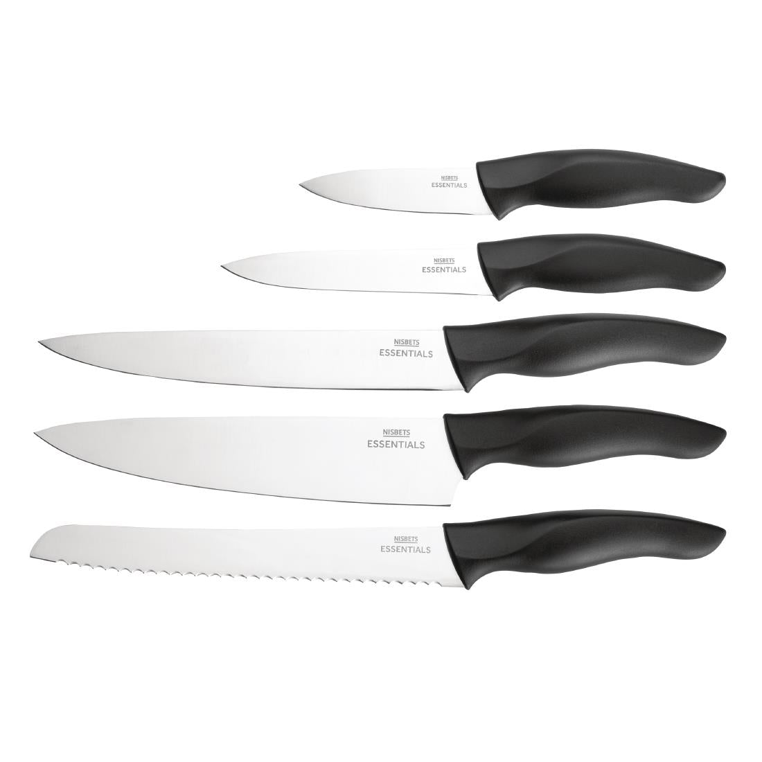DA083 Nisbets Essentials Knife Block and Knives Set JD Catering Equipment Solutions Ltd