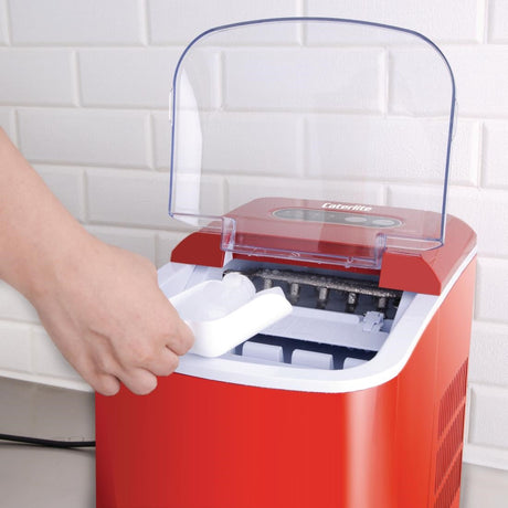 DA257 Caterlite Countertop Manual Fill Ice Machine Red JD Catering Equipment Solutions Ltd