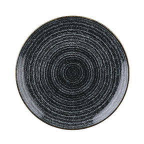 DA260 Churchill Studio Prints Homespun Charcoal Black Coupe Plate 288mm - JD Catering Equipment Solutions Ltd