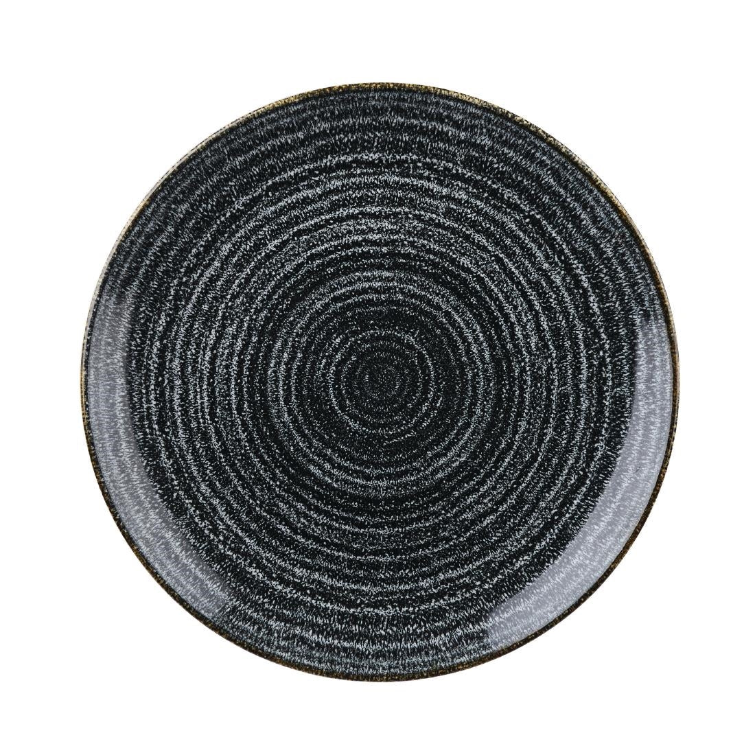 DA260 Churchill Studio Prints Homespun Charcoal Black Coupe Plate 288mm JD Catering Equipment Solutions Ltd