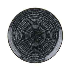 DA261 Churchill Studio Prints Homespun Charcoal Black Coupe Plate 260mm - JD Catering Equipment Solutions Ltd