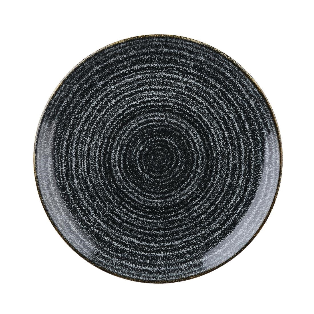 DA261 Churchill Studio Prints Homespun Charcoal Black Coupe Plate 260mm JD Catering Equipment Solutions Ltd
