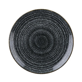 DA263 Churchill Studio Prints Homespun Charcoal Black Coupe Plate 165mm - JD Catering Equipment Solutions Ltd