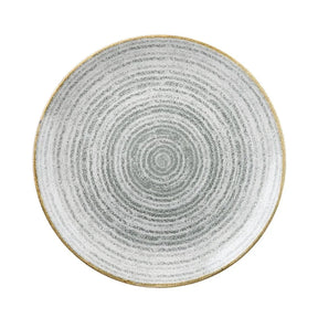 DA269 Churchill Studio Prints Homespun Stone Grey Coupe Plate 260mm (Pack of 12) - JD Catering Equipment Solutions Ltd