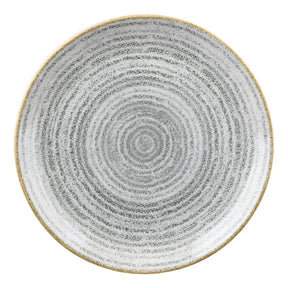 DA271 Churchill Studio Prints Homespun Stone Grey Coupe Plate 165mm (Pack of 12) - JD Catering Equipment Solutions Ltd
