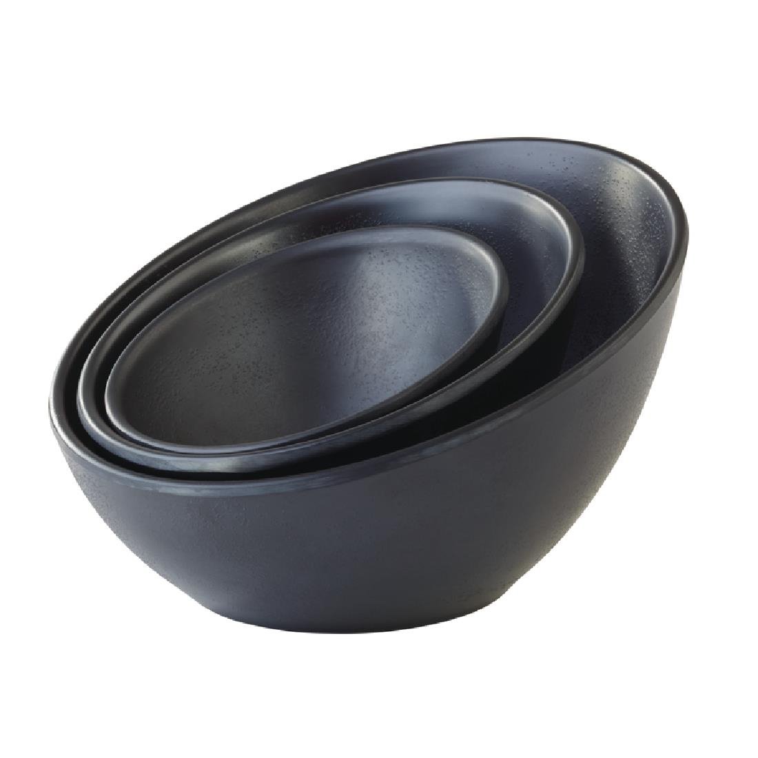 DA295 APS Zen Melamine Round Sloped Dipping Pot Black 80ml JD Catering Equipment Solutions Ltd