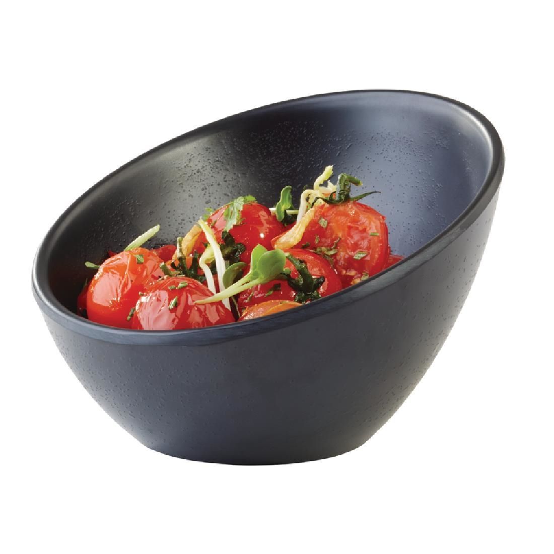 DA295 APS Zen Melamine Round Sloped Dipping Pot Black 80ml JD Catering Equipment Solutions Ltd