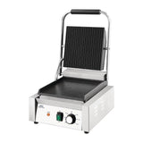 DA396 Nisbets Essentials Contact Grill Ribbed Top JD Catering Equipment Solutions Ltd