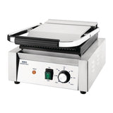 DA396 Nisbets Essentials Contact Grill Ribbed Top JD Catering Equipment Solutions Ltd