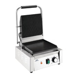 DA396 Nisbets Essentials Contact Grill Ribbed Top JD Catering Equipment Solutions Ltd