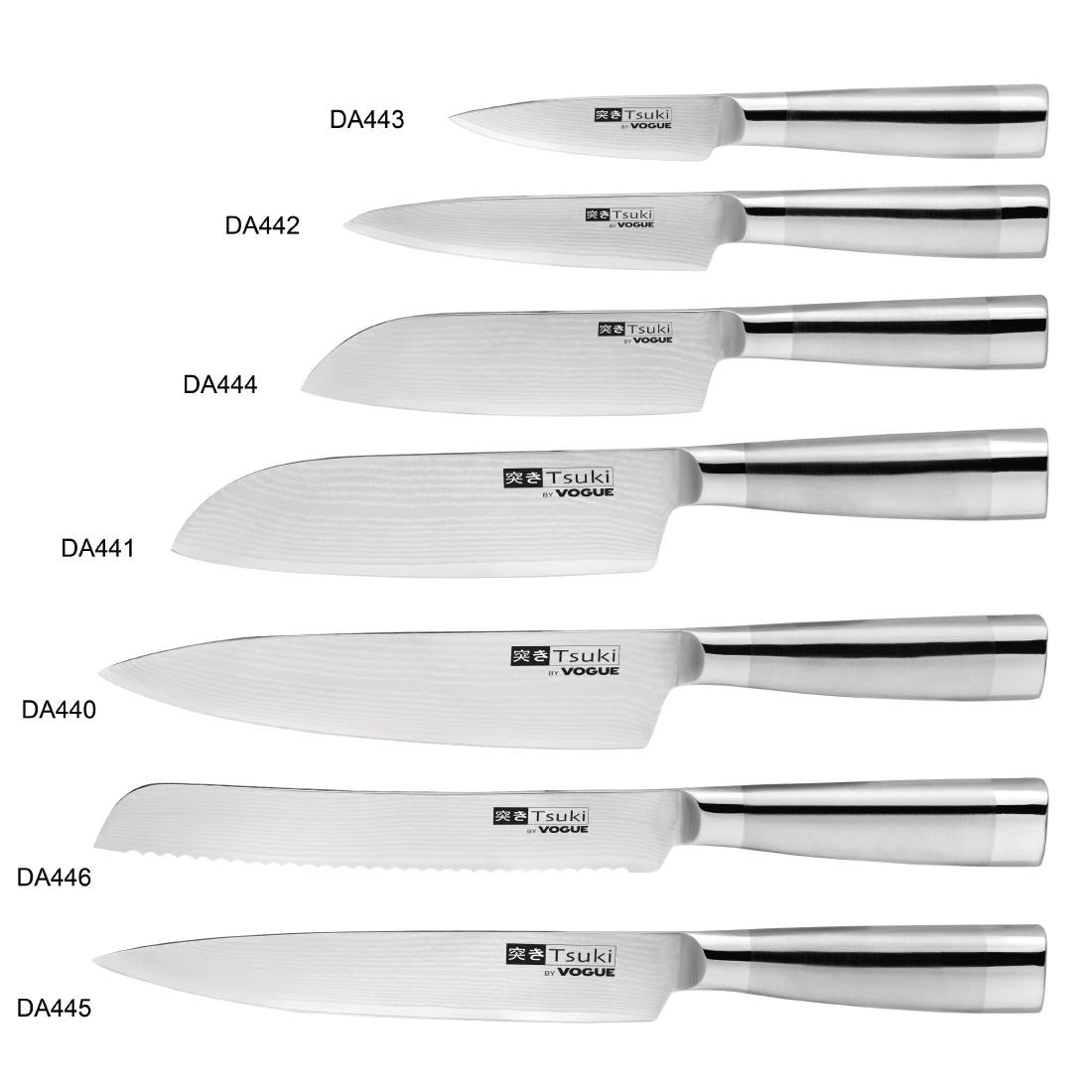 DA441 Tsuki Series 8 Santoku Knife 17.5cm JD Catering Equipment Solutions Ltd