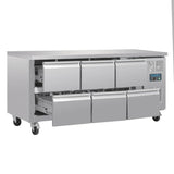 DA548 Polar U-Series Six Drawer Gastronorm Counter Fridge JD Catering Equipment Solutions Ltd