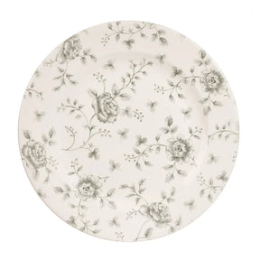 DA664 Churchill Vintage Prints Rose Chintz Profile Plates Grey 305mm (Pack of 6) - JD Catering Equipment Solutions Ltd