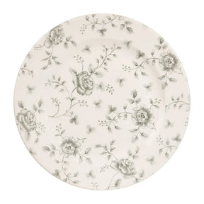 DA665 Churchill Vintage Prints Rose Chintz Profile Plates Grey 276mm (Pack of 6) - JD Catering Equipment Solutions Ltd