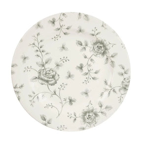DA666 Churchill Vintage Prints Rose Chintz Profile Plates Grey 210mm (Pack of 6) - JD Catering Equipment Solutions Ltd
