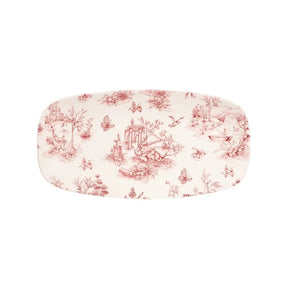 DA725 Churchill Vintage Prints Rectangular Plates Cranberry Toile 298mm (Pack of 12) - JD Catering Equipment Solutions Ltd