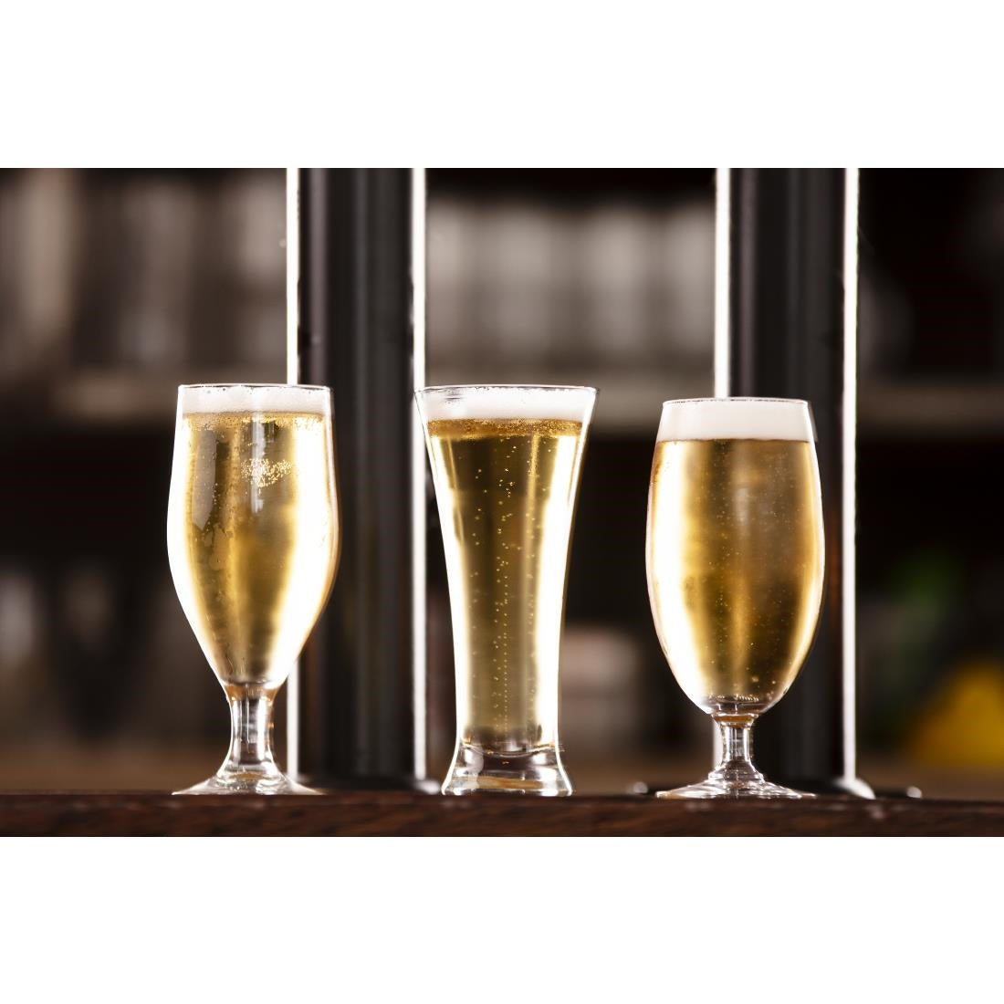 DA933 Olympia Stemmed Beer Glasses 420ml (Pack of 6) JD Catering Equipment Solutions Ltd
