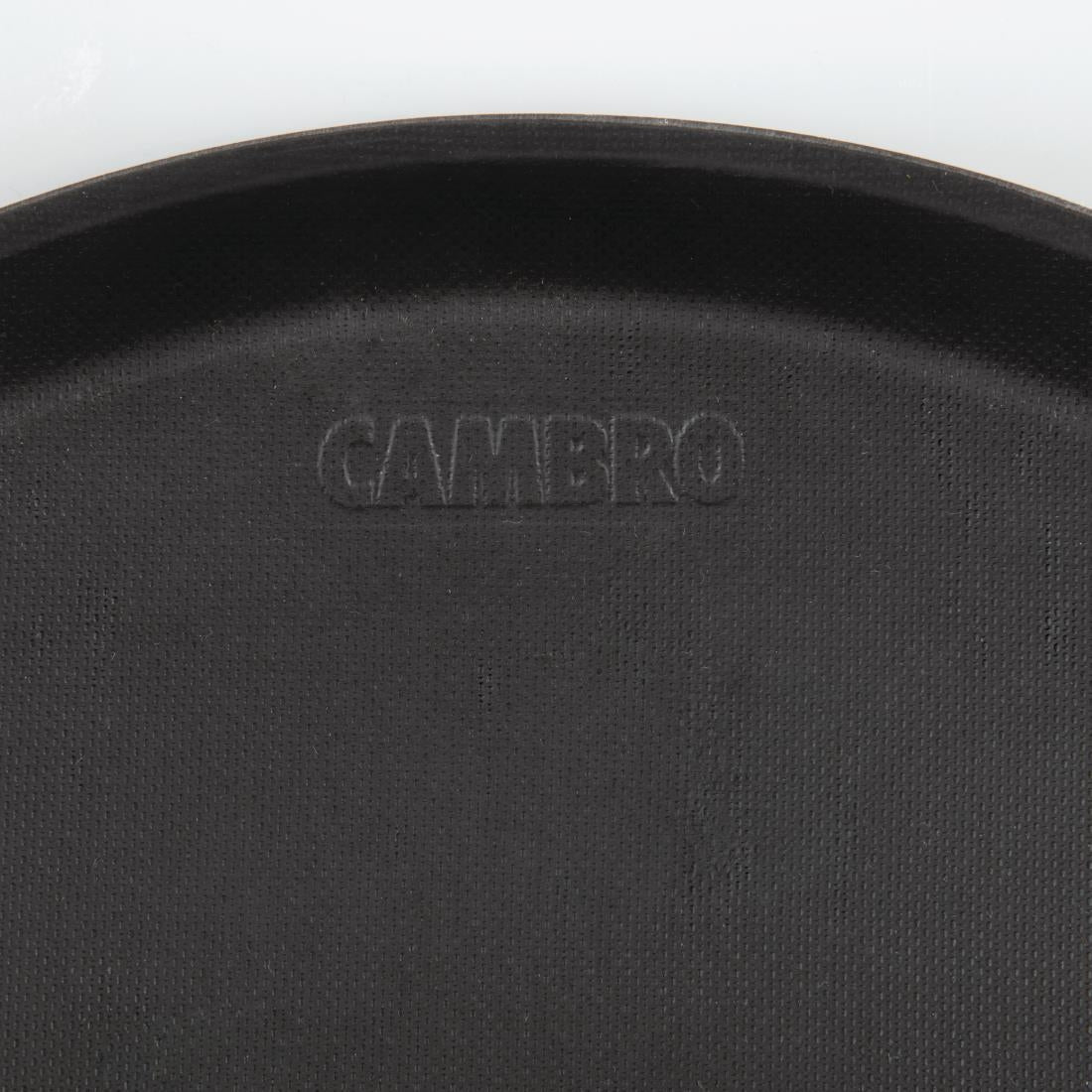 DB003 Cambro Treadlite Fibreglass Round Non-Slip Tray Black 355mm JD Catering Equipment Solutions Ltd