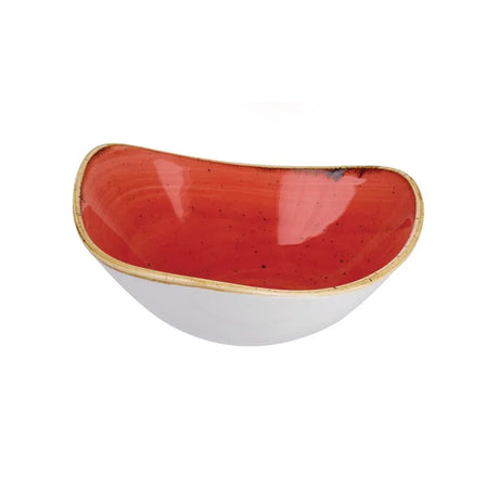 DB068 Churchill Stonecast Triangle Bowl Berry Red 235mm (Pack of 12) - JD Catering Equipment Solutions Ltd