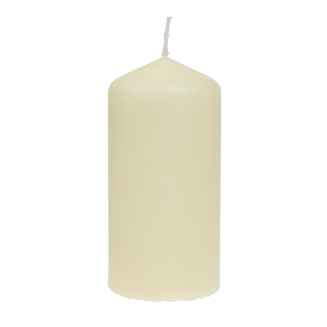 DB087 Ivory Pillar Tall Candles 130mm (Pack of 12) JD Catering Equipment Solutions Ltd
