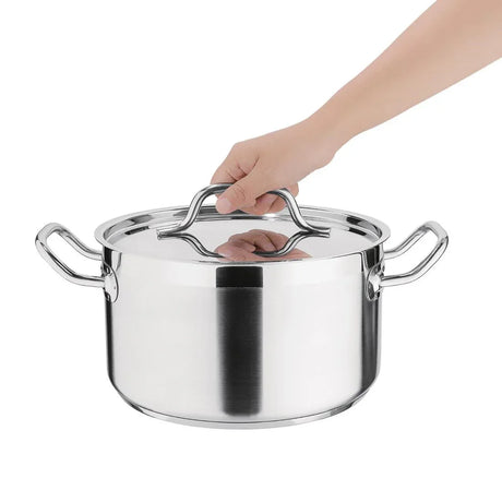 DB254 Nisbets Essentials Stainless Steel Stew Pot 5.6Ltr - JD Catering Equipment Solutions Ltd