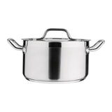 DB254 Nisbets Essentials Stainless Steel Stew Pot 5.6Ltr - JD Catering Equipment Solutions Ltd